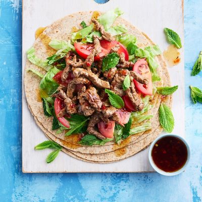 Thai Beef Wraps