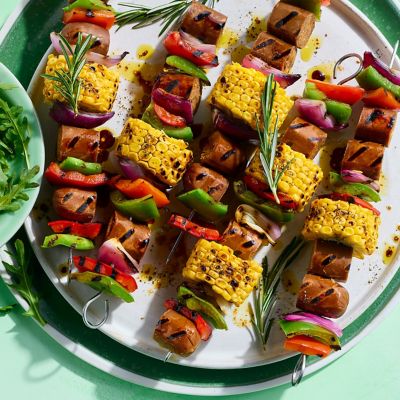 Sticky Sausage Skewers