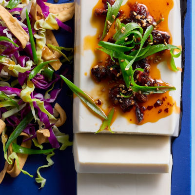 Chilled Tofu with Spicy Chilli Sauce & Asian-style Slaw