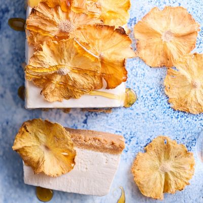 Frozen Banana & Coconut Cheesecake Loaf