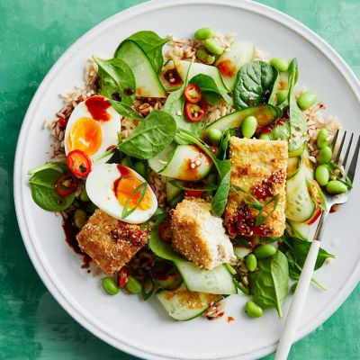 Healthier Air-fryer Bang-bang Tofu