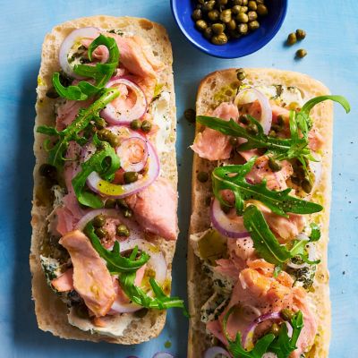 Hot Smoked Salmon Turkish Bread