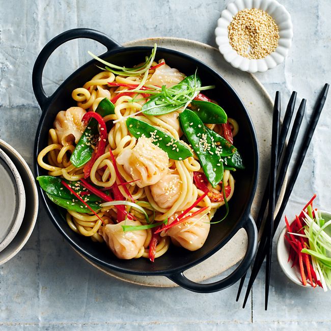 Prawn Dumpling & Hokkien Noodle Stir-fry