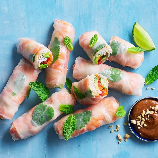 Prawn Summer Rolls with Peanut Dipping Sauce