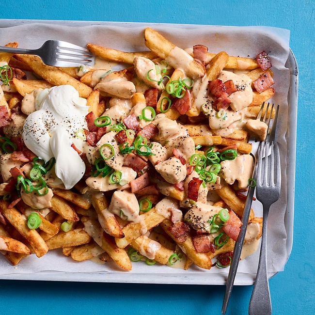 Creamy Chicken Loaded Fries