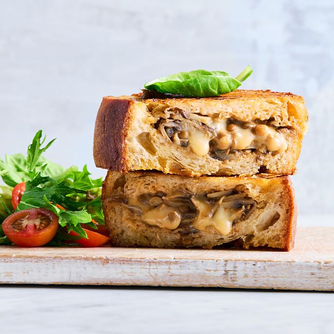 Leftover Stroganoff-stuffed Toastie