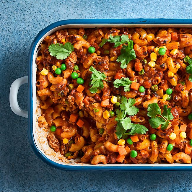 Mexican-style Pork Pasta Bake