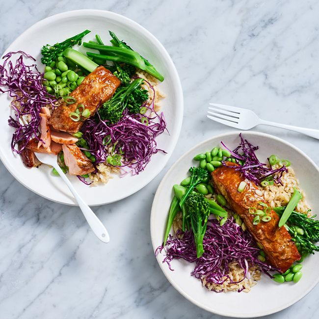 Miso & Maple Salmon with Broccolini & Rice