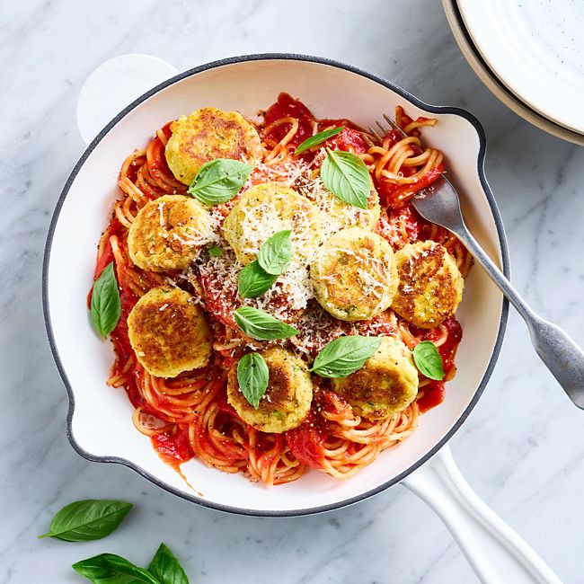 Ricotta Meatballs with Tomato Spaghetti