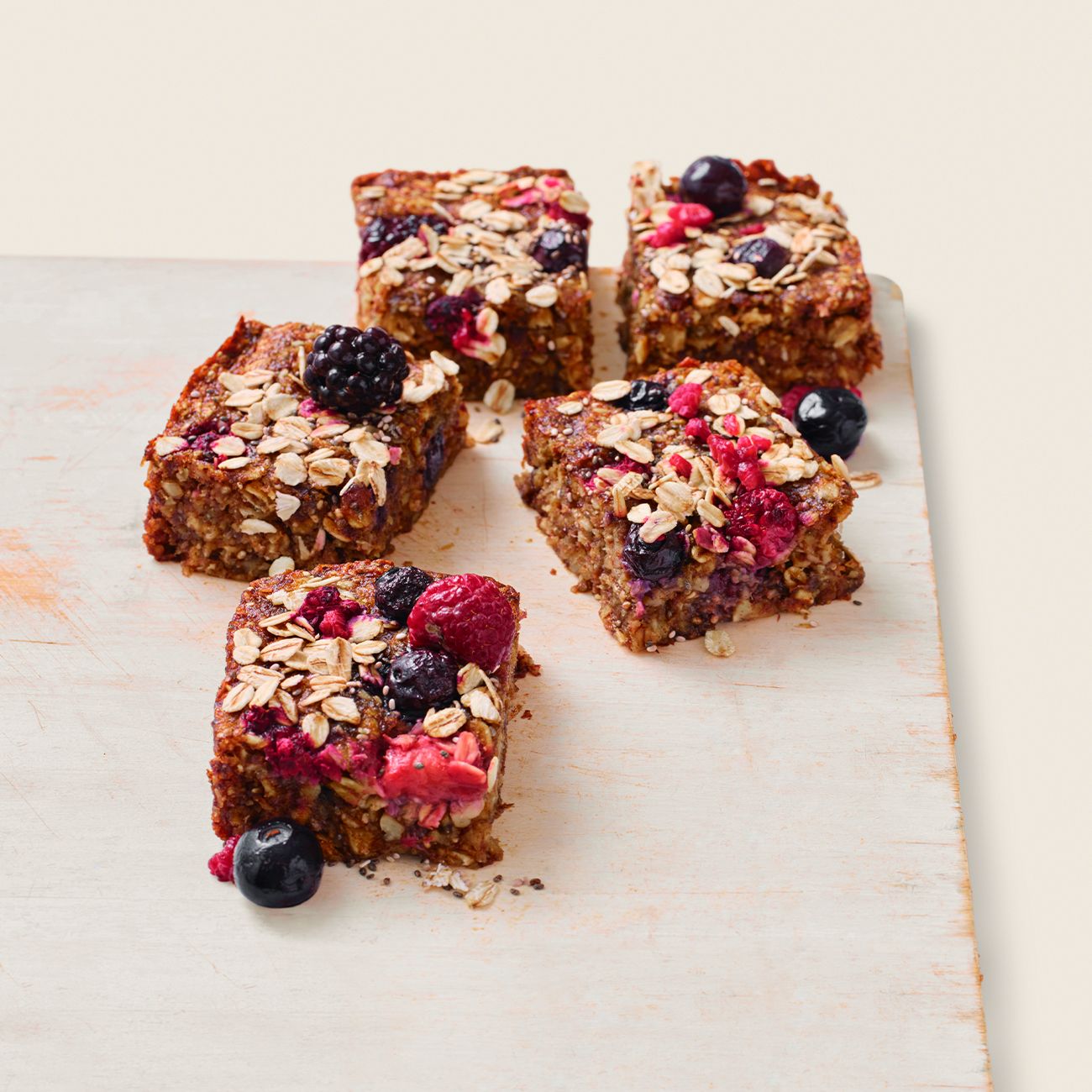 Berry, Date & Oat Breakfast Slice Recipe | Woolworths-image