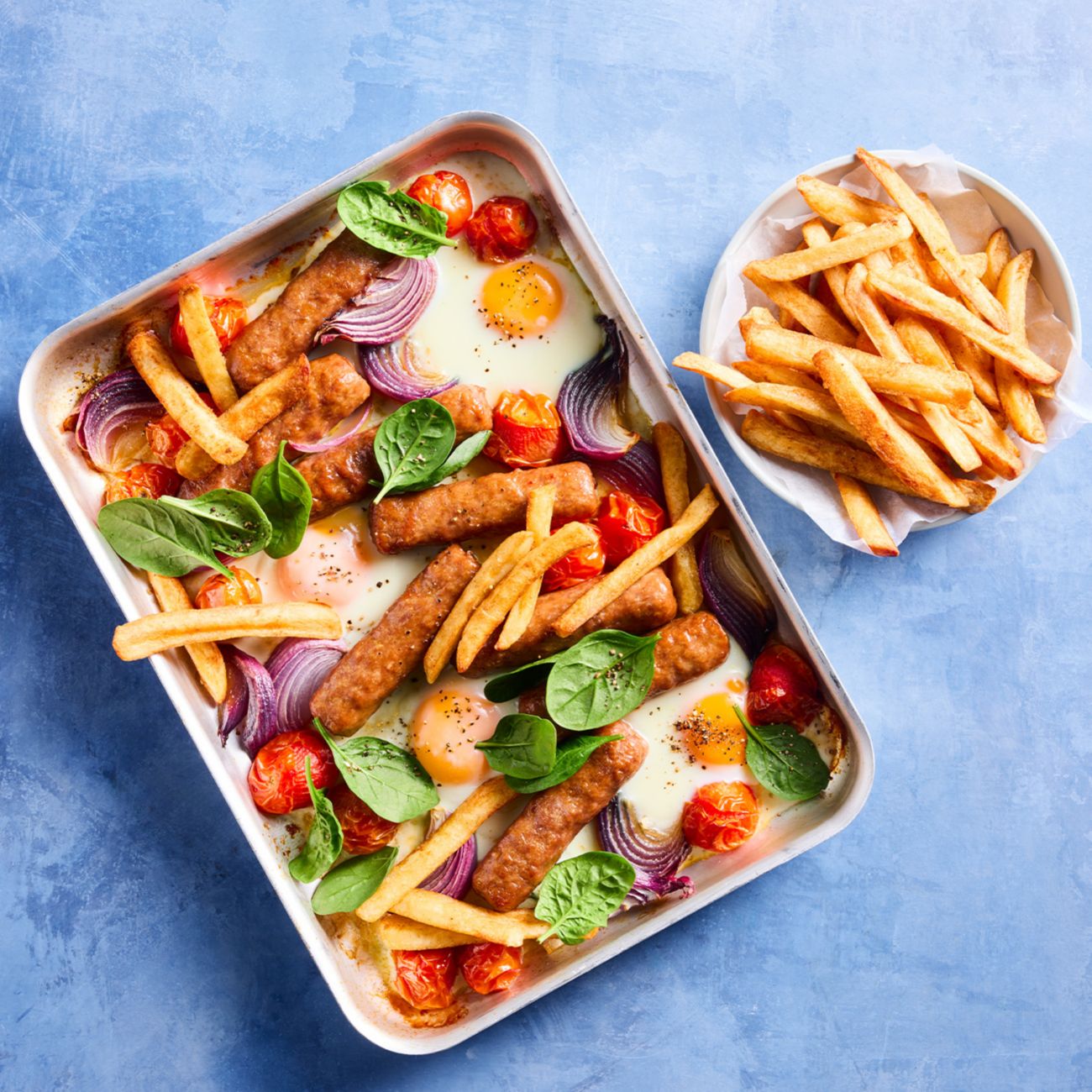 Sausage & Chips Traybake