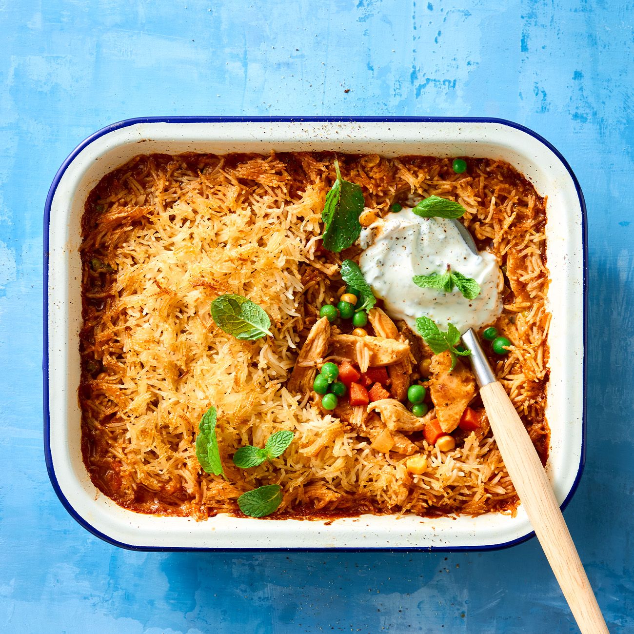 Butter Chicken Rice Pie