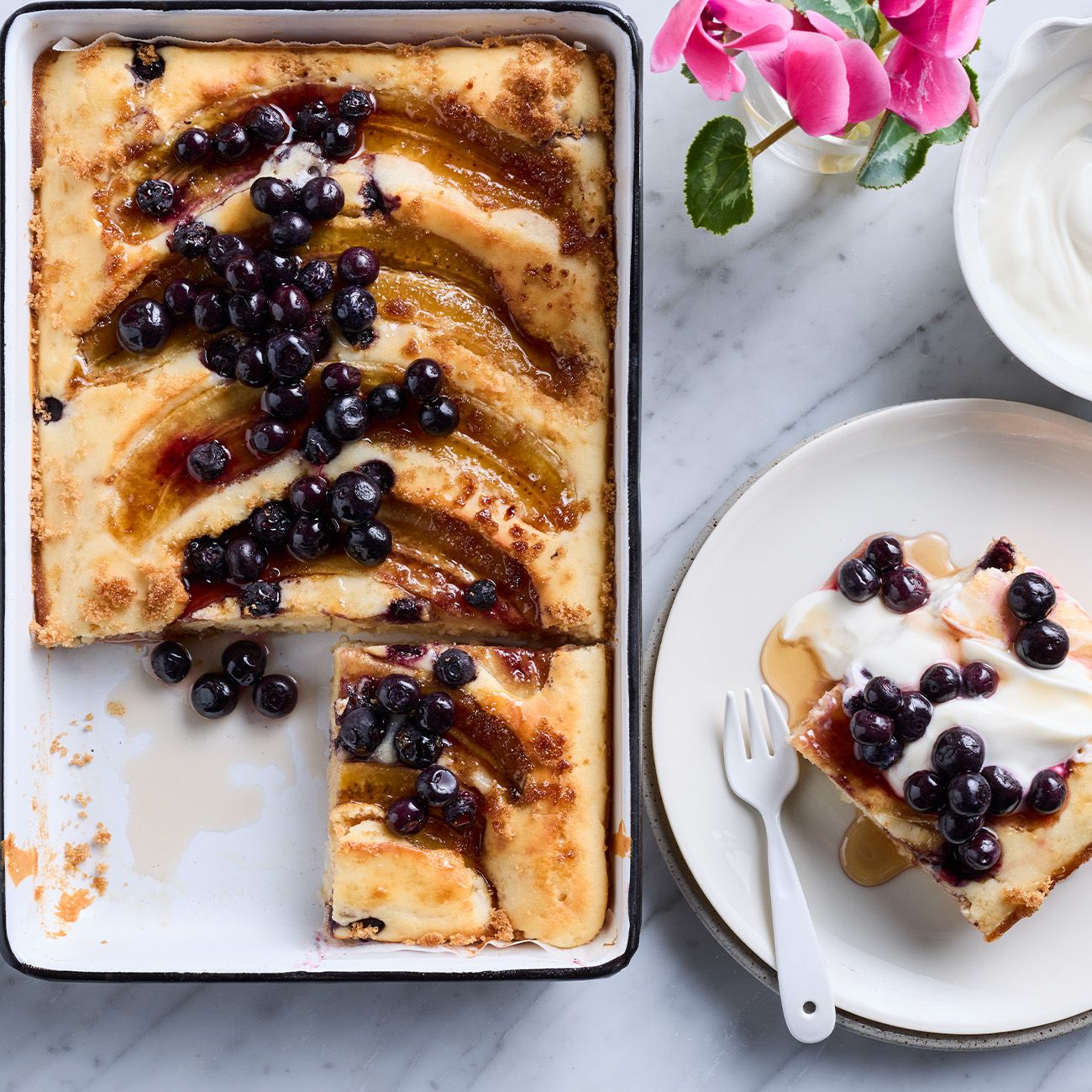 Caramelised Banana Pancake Traybake