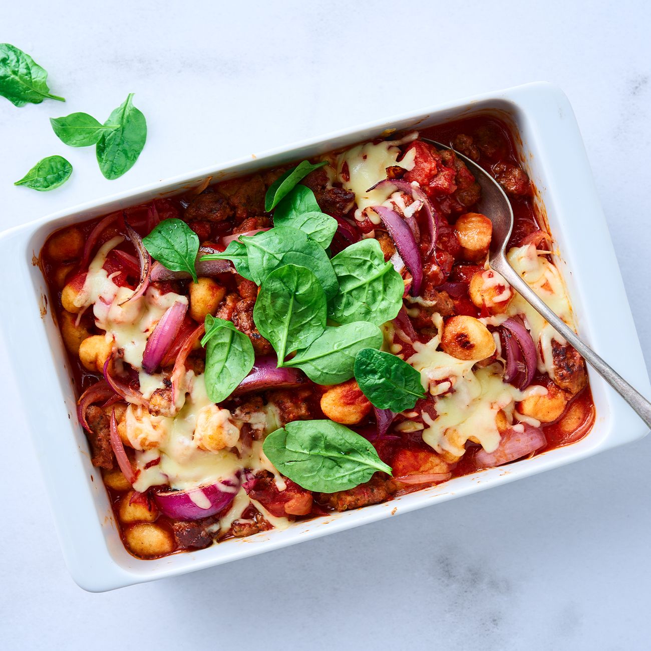 Cheesy Sausage & Gnocchi Traybake