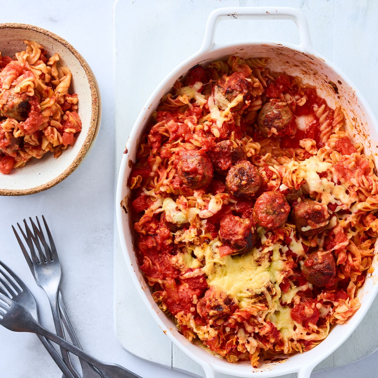 One-pan Meatball Pasta Bake