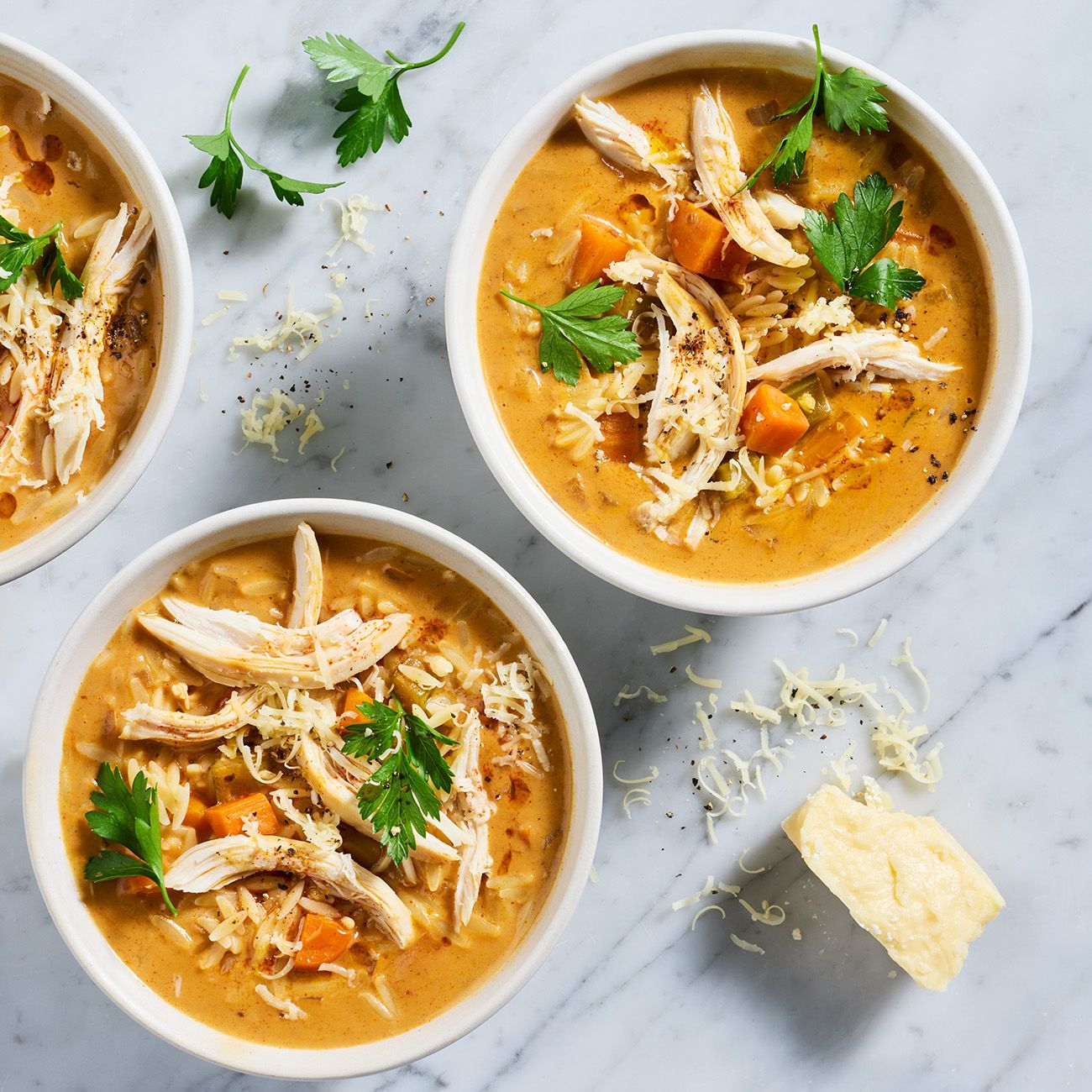 Creamy Rice-cooker Chicken & Risoni Soup