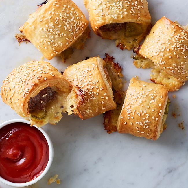 Cheeseburger Sausage Rolls
