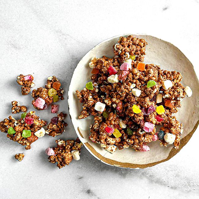 Easy Rocky Road Popcorn
