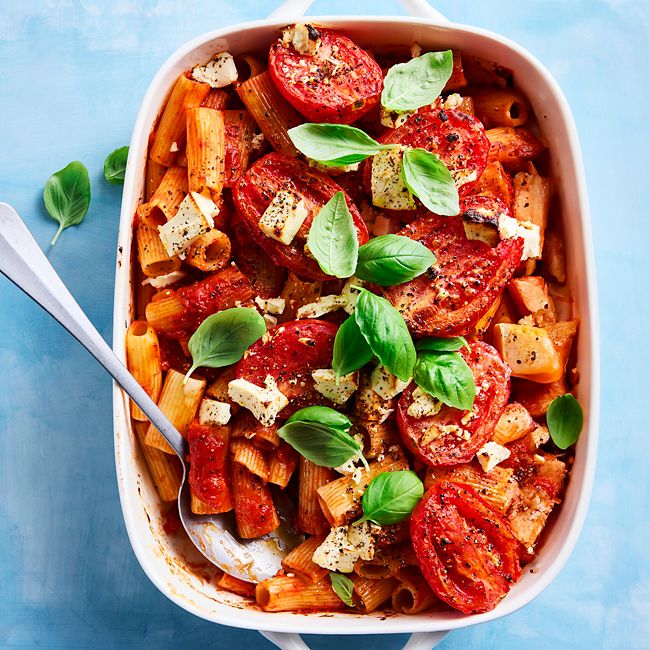 Grilled Feta & Tomato Rigatoni