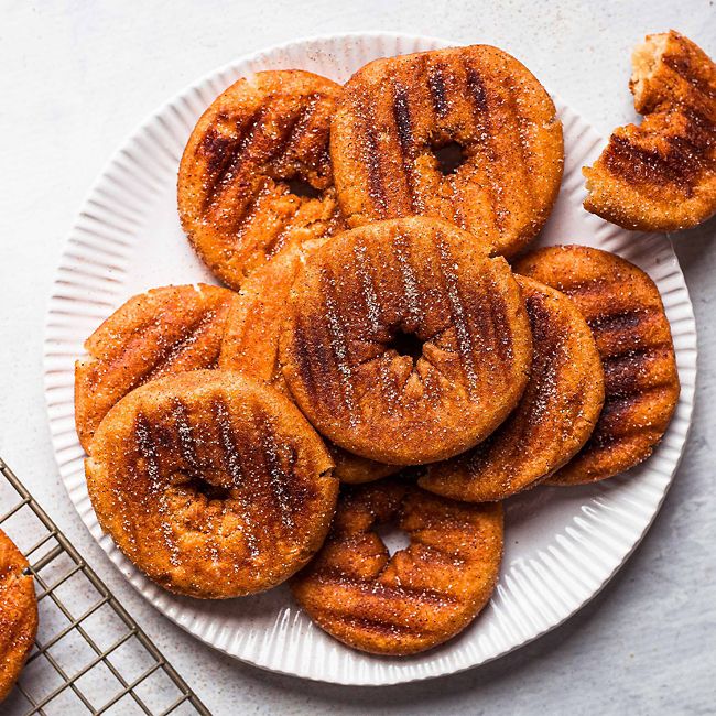 Smashed Cinnamon Doughnuts