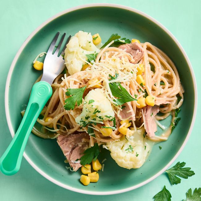 Simple Tuna & Corn Carbonara