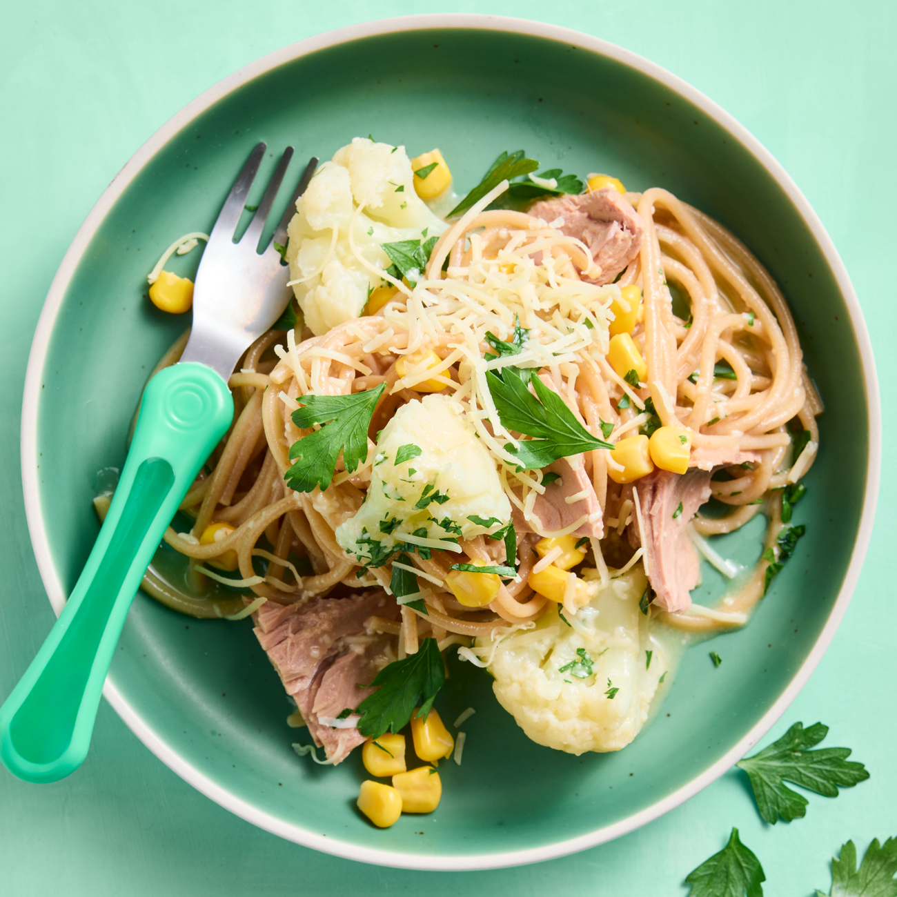 Simple Tuna & Corn Carbonara