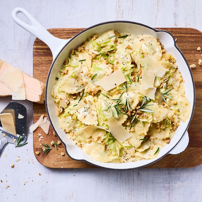 Agnolotti with Parmesan Sauce & Walnuts