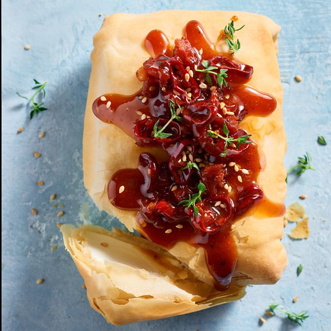 Baked Feta Parcel with Chorizo Crumbs
