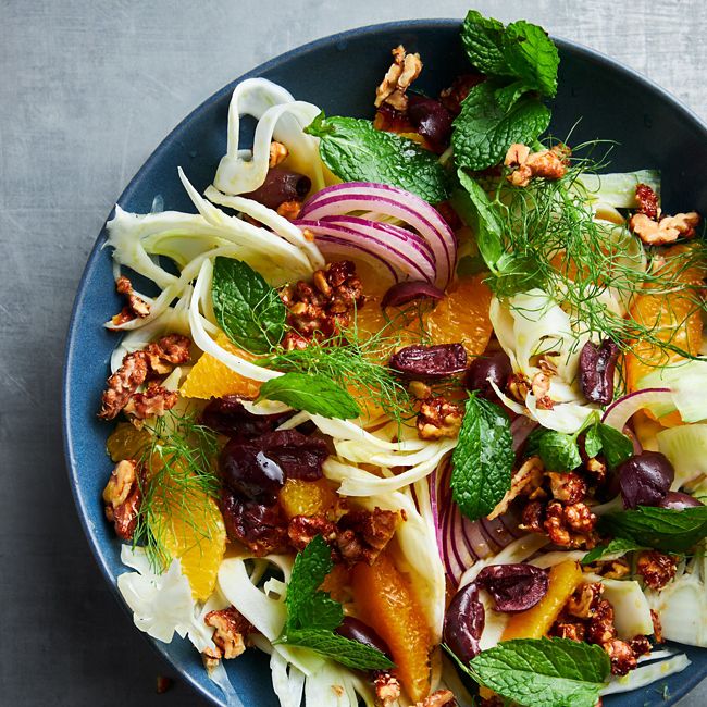 Fennel & Orange Salad with Honey-roasted Walnuts