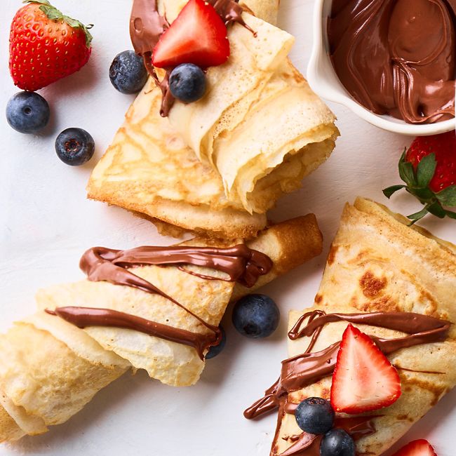 French-style Nutella Crêpe Rolls