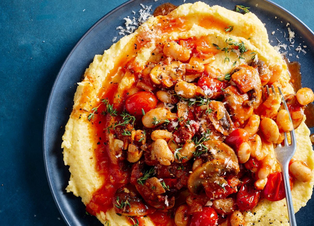 Mushroom and bean ragu