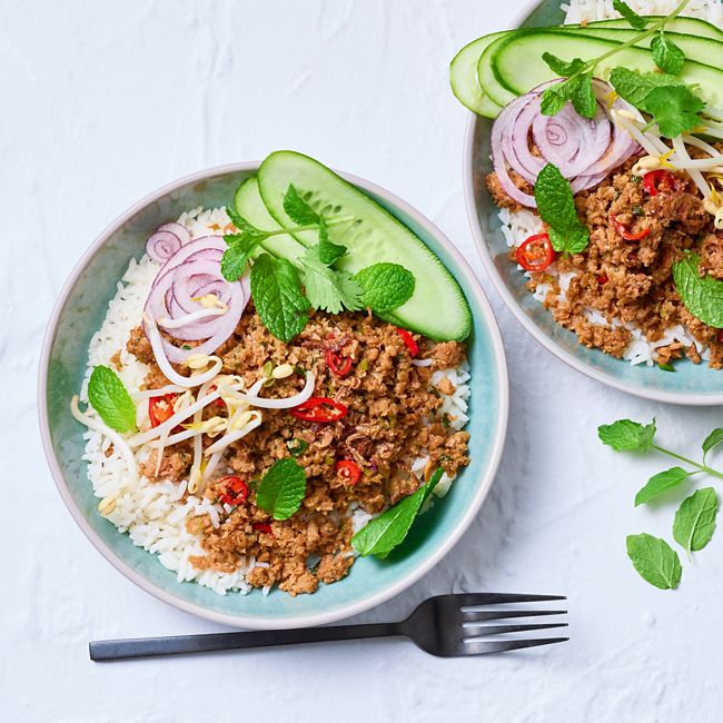 Quick Asian-style Mince Bowl