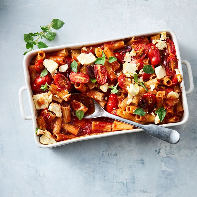 Tomato & Olive Pasta Bake
