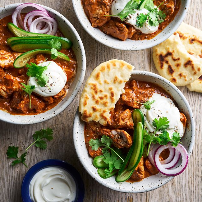 Butter Chicken with Easy Yoghurt Flatbread