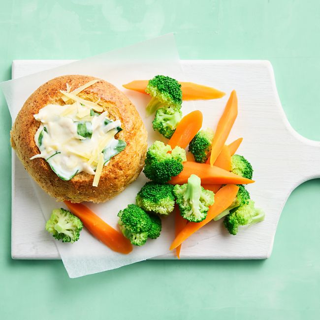 Creamy Chicken & Spinach Cobs