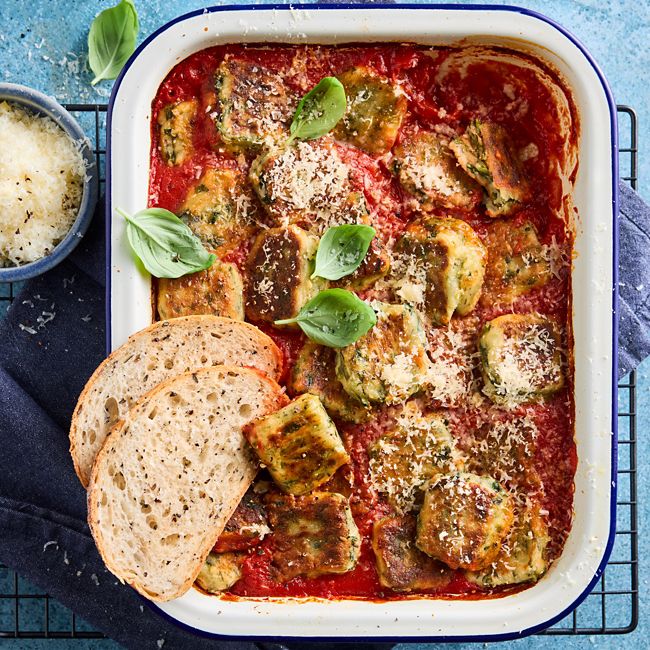 Healthier Gnudi & Tomato Bake