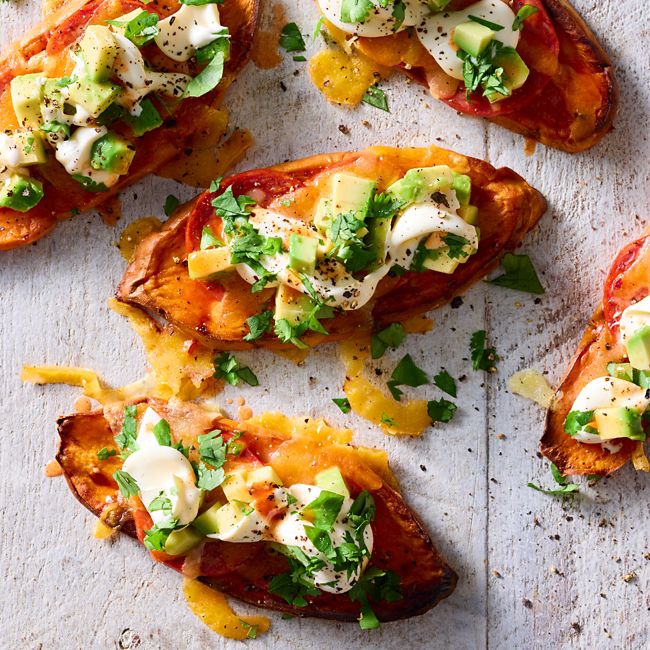 Mini Mexican-style Sweet Potato Pizzas