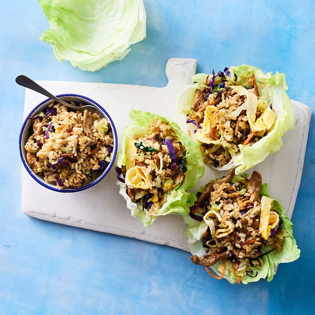 Pork Fried Rice Lettuce Cups