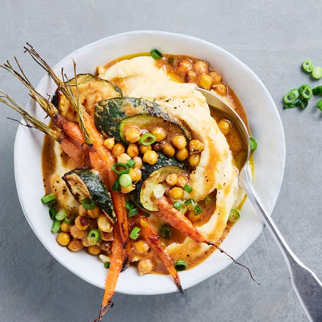 Roasted Vegetables with Miso Mash