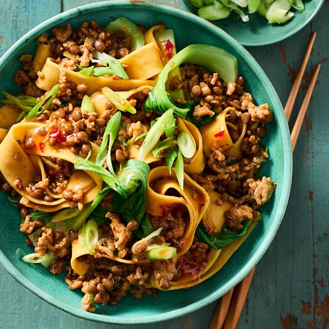 Sweet Chilli & Garlic Pork Pappardelle
