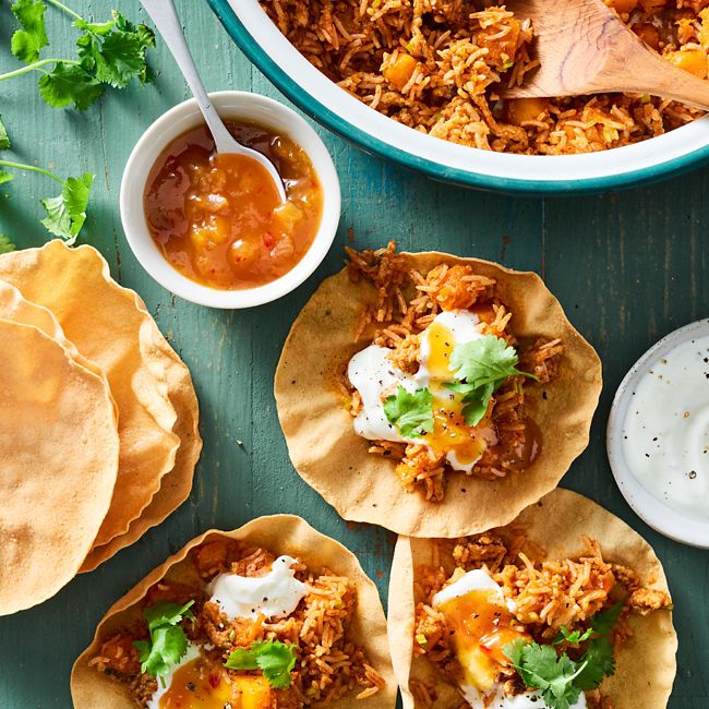 Tandoori Pork & Rice Pappadums