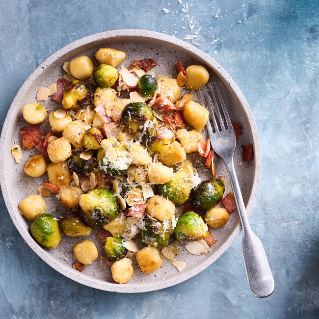 Crispy Air-fryer Buttered Brussels Sprout Gnocchi