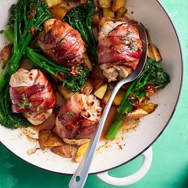 Bacon-wrapped Honey Chilli Chicken