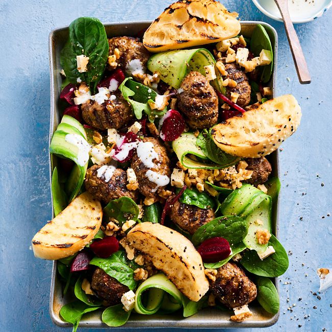 Barbecued Kofta & Beetroot Salad