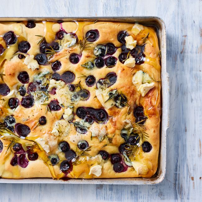 Blueberry, Blue Cheese & Rosemary Focaccia