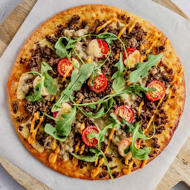 Burger pizza