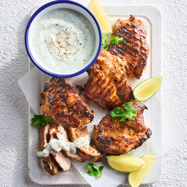 Cajun Chicken with Lime Yoghurt