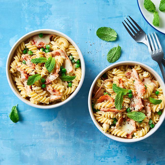 Pea & Ham Pasta with Lemon