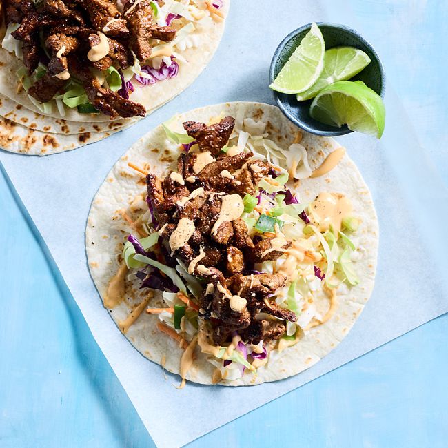 Beef Faijtas with Chipotle Mayo