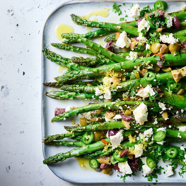 Charred Greek-style Asparagus